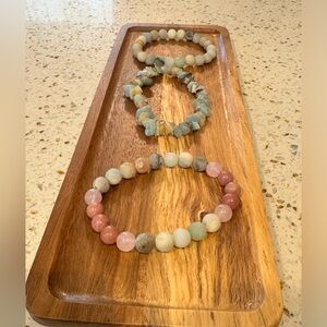 Set of 3 New Beaded Stretchy Bracelets - #2